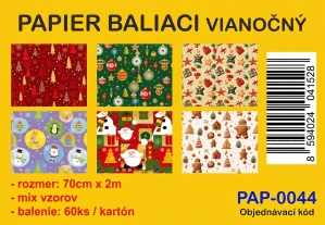 PAPIER VIANOČNÝ 0,7x2m
